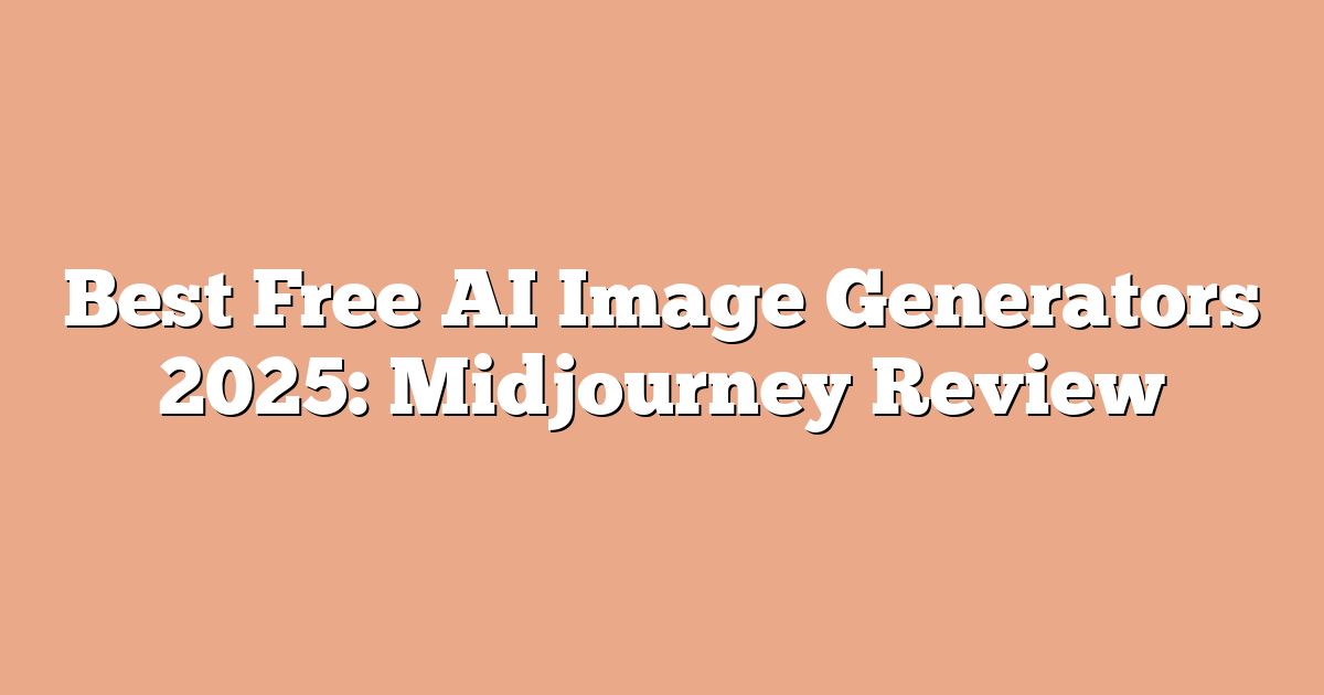 Best Free AI Image Generators 2025: Midjourney Review