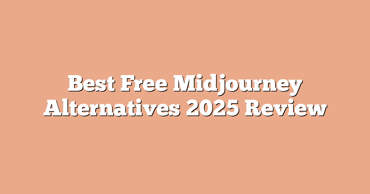 Best Free Midjourney Alternatives 2025 Review