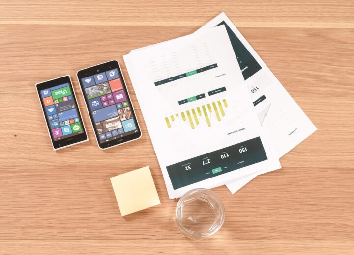 A team collaborating using various productivity apps on devices