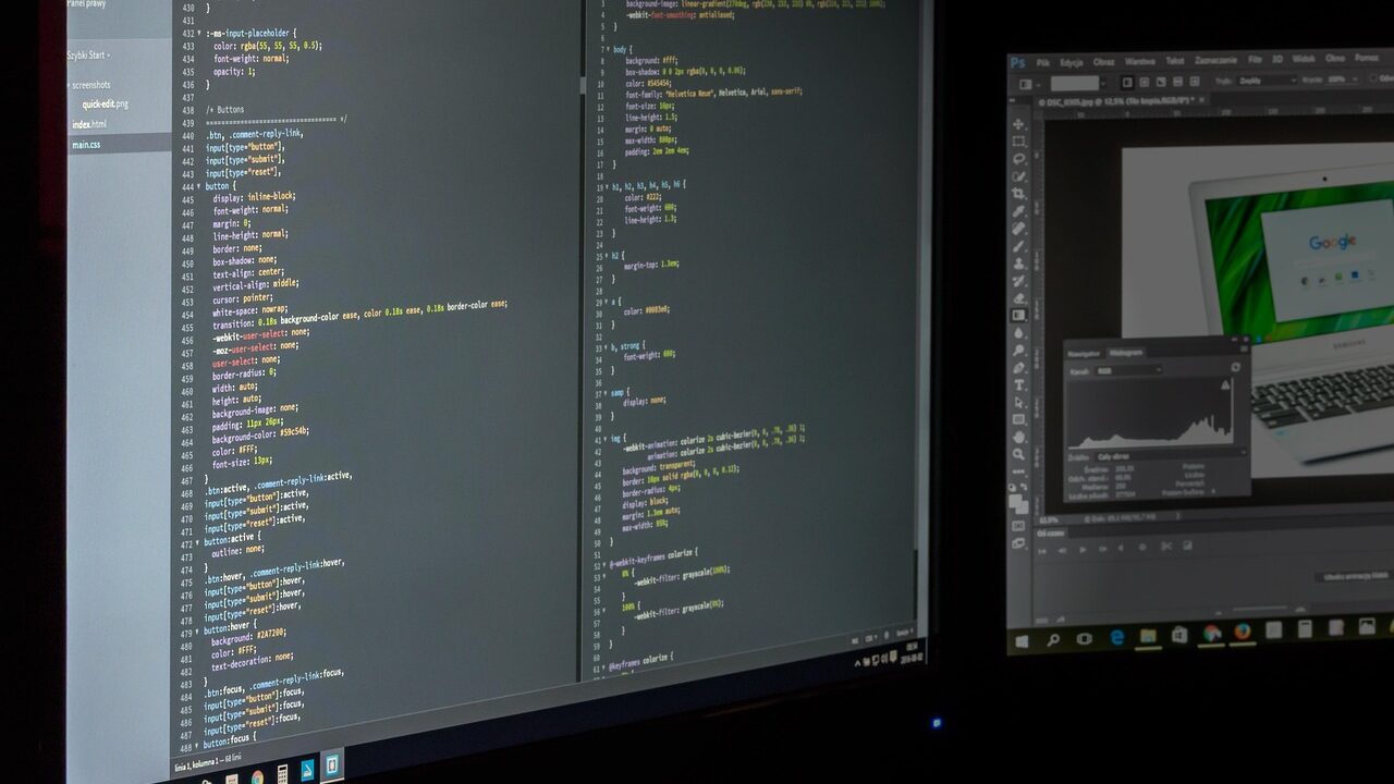 Illustration of modern web design with CSS elements