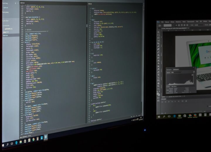 Illustration of modern web design with CSS elements