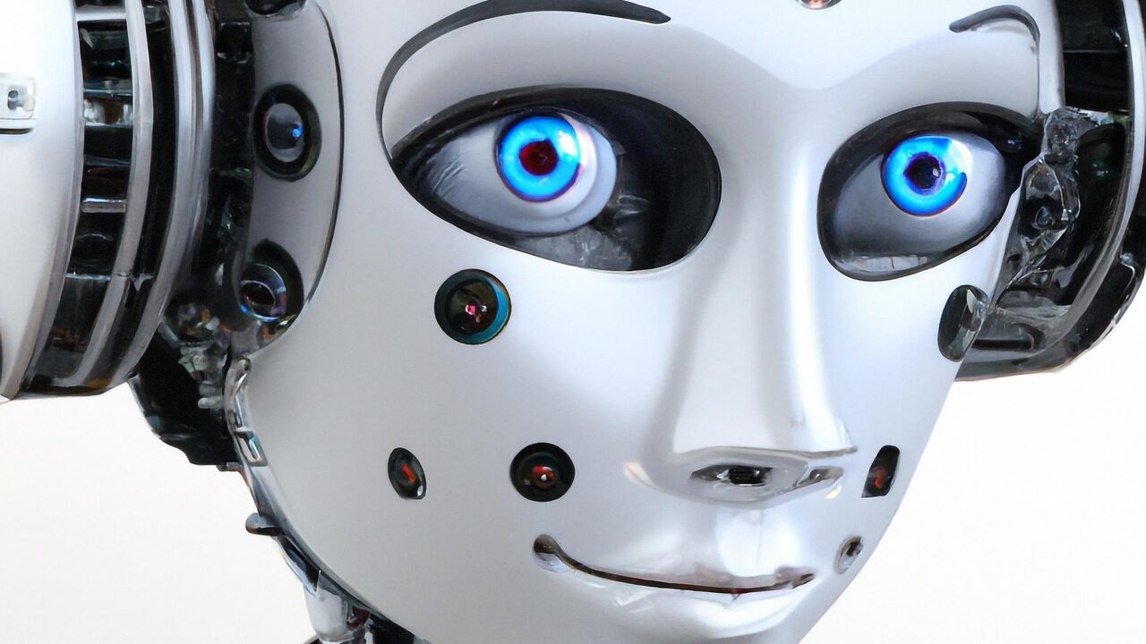 Business professionals working with AI technology in an office setting