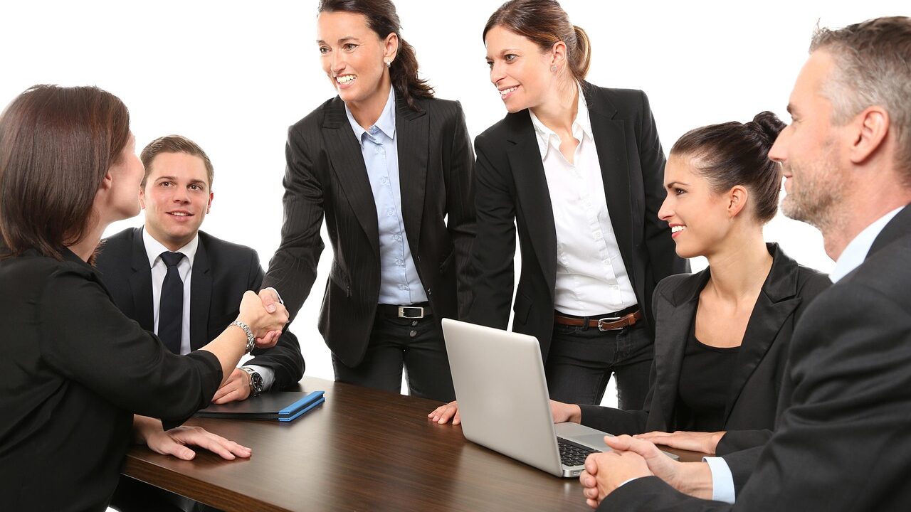 Business team discussing sales and marketing strategies